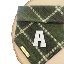 Load image into Gallery viewer, celtic plaid letterman dog bandana