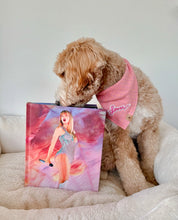 Load image into Gallery viewer, strawberry shortcake plaid with lover patch dog bandana