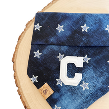 Load image into Gallery viewer, pawtriotic denim letterman dog bandana