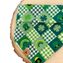 Load image into Gallery viewer, pot o' gold patchwork dog bandana