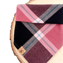 Load image into Gallery viewer, berry pop flannel dog bandana