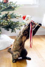 Load image into Gallery viewer, santa cat christmas teaser wand toy