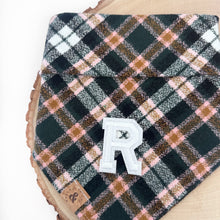 Load image into Gallery viewer, warm timberline flannel letterman dog bandana