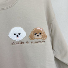 Load image into Gallery viewer, personalized double oodle crewneck in sand (LARGE OR XL)