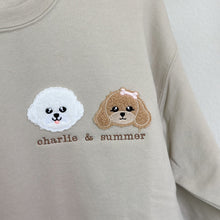 Load image into Gallery viewer, personalized double oodle crewneck in sand (SMALL OR MEDIUM)