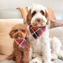 Load image into Gallery viewer, cinnamon spice flannel dog bandana