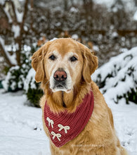 Load image into Gallery viewer, puppy love with bows dog bandana
