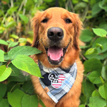 Load image into Gallery viewer, skyline flannel dog bandana