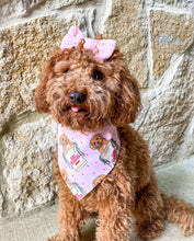 Load image into Gallery viewer, cup doodles (pink) dog bandana
