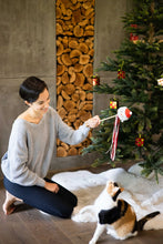 Load image into Gallery viewer, santa cat christmas teaser wand toy