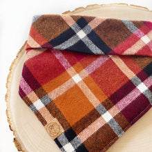 Load image into Gallery viewer, cinnamon spice flannel dog bandana