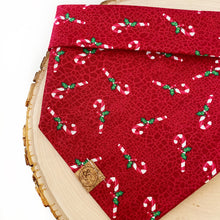 Load image into Gallery viewer, candy cane lane dog bandana