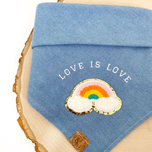Load image into Gallery viewer, love is love dog bandana