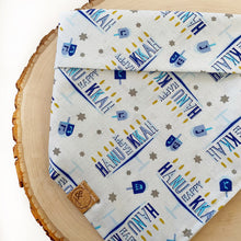 Load image into Gallery viewer, happy hanukkah dog bandana