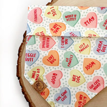 Load image into Gallery viewer, LAST CHANCE: woof you dog bandana (M, M/L, L)