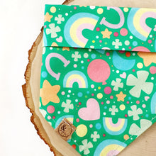 Load image into Gallery viewer, LAST CHANCE! green lucky charms dog bandana (XS only)