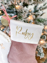 Load image into Gallery viewer, personalized faux fur stocking