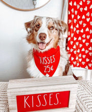 Load image into Gallery viewer, kisses dog bandana