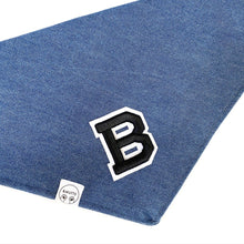 Load image into Gallery viewer, denim letterman dog bandana