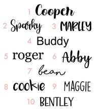 Load image into Gallery viewer, denim hearts personalized dog bandana