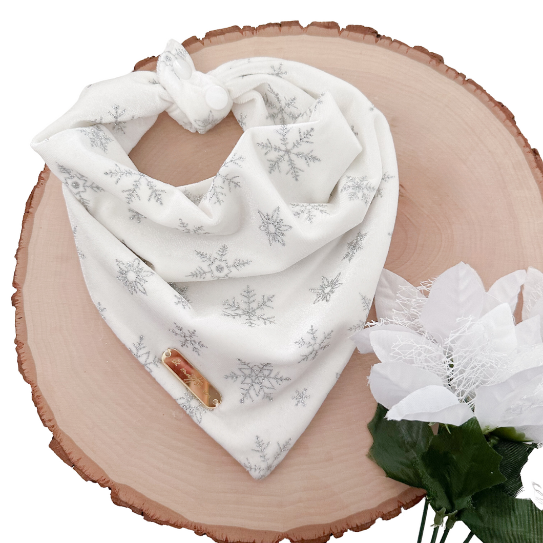 snowflake velvet dog bandana