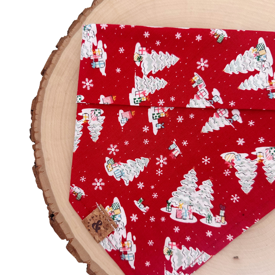 merry and bright dog bandana