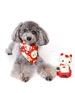 LNY lucky cat dog bandana