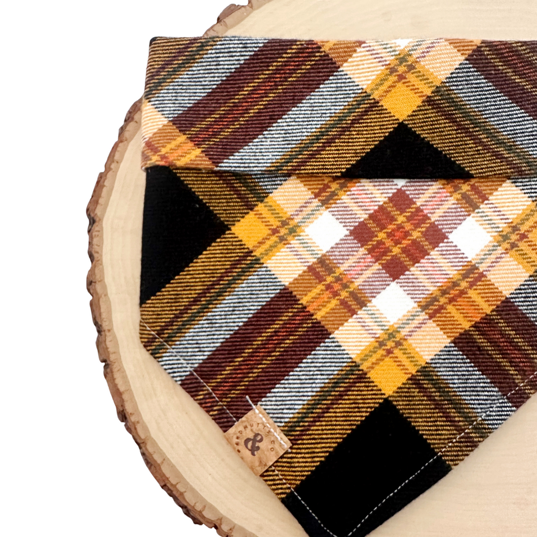 fireside flannel dog bandana