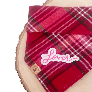 lover plaid dog bandana