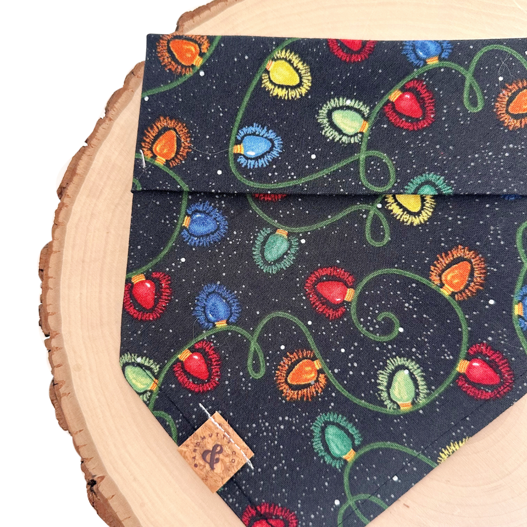 pawliday lights dog bandana