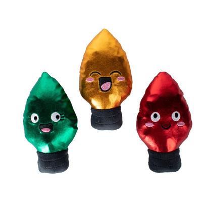 christmas lights 3pk small dog toy