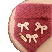 Load image into Gallery viewer, puppy love with bows dog bandana
