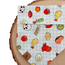 Load image into Gallery viewer, bento barkers blue dog bandana
