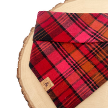 Load image into Gallery viewer, actually romantic flannel dog bandana
