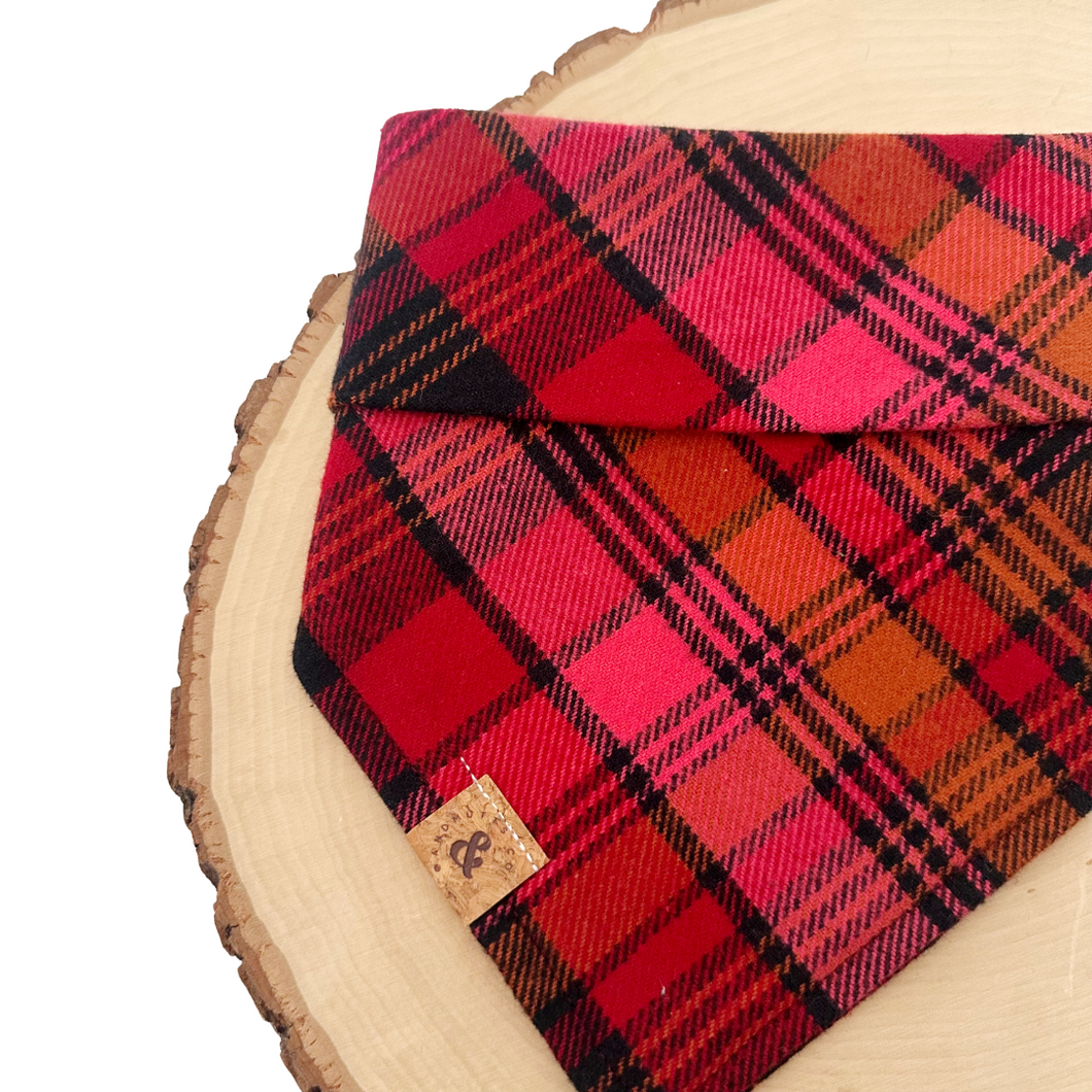 actually romantic flannel dog bandana