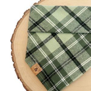 LAST CHANCE! cozy sage flannel dog bandana