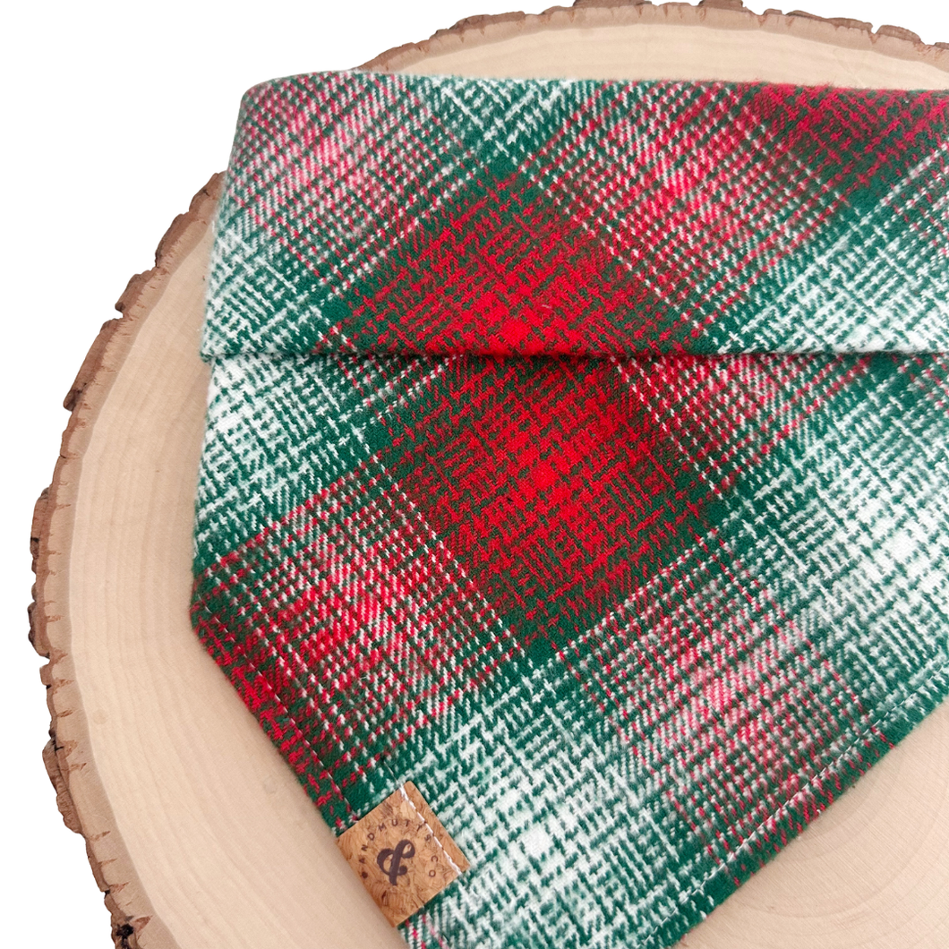 frostwood flannel dog bandana