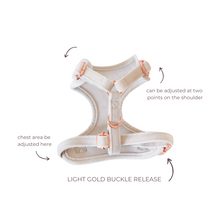 Load image into Gallery viewer, pearl grey velvet adjustable harness
