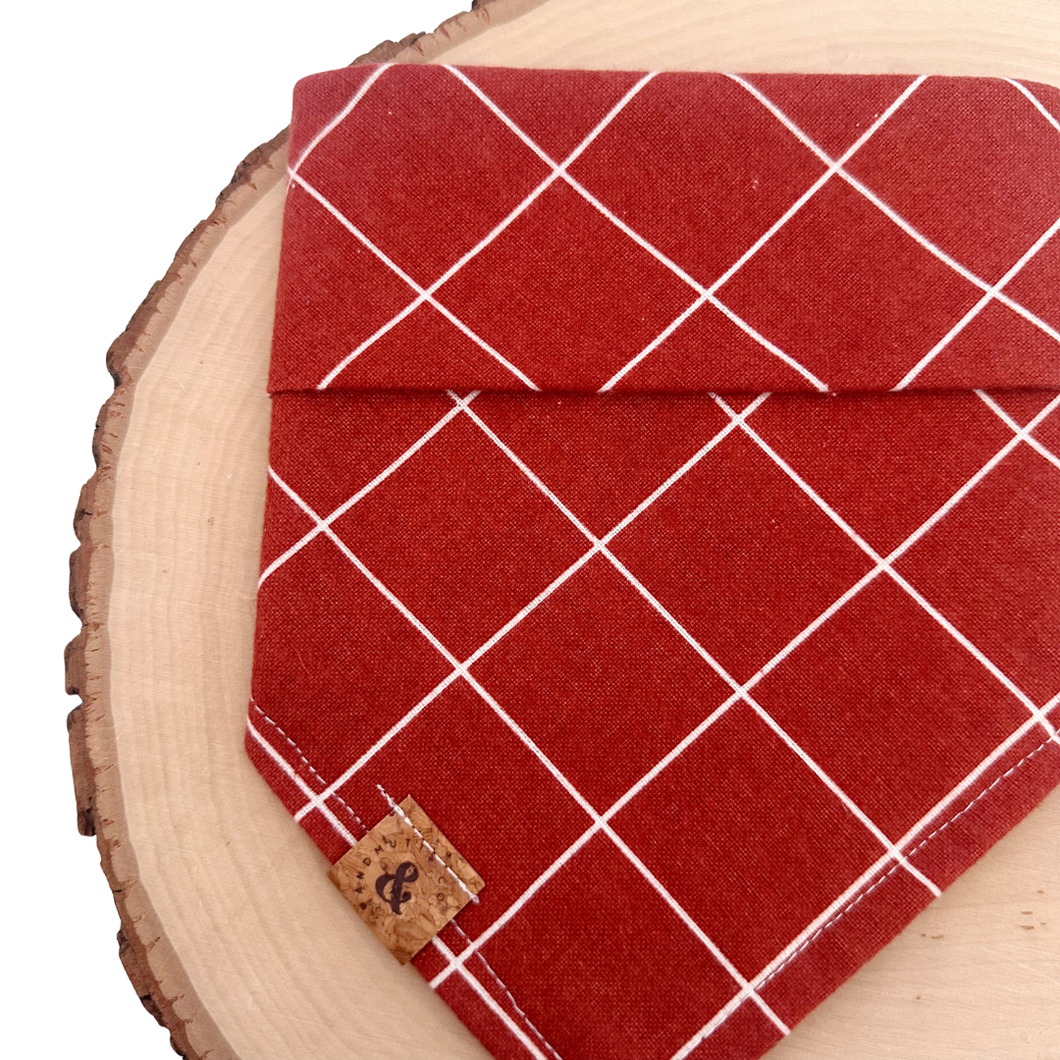 harvest plaid dog bandana