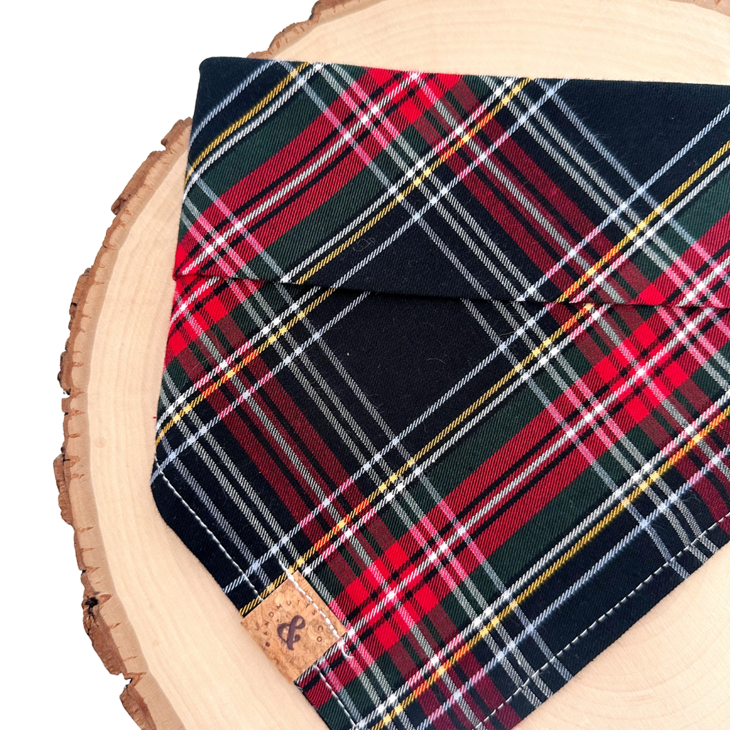 cedar pine plaid dog bandana