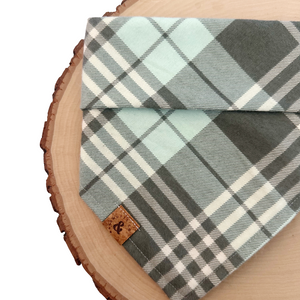 forest fog flannel dog bandana