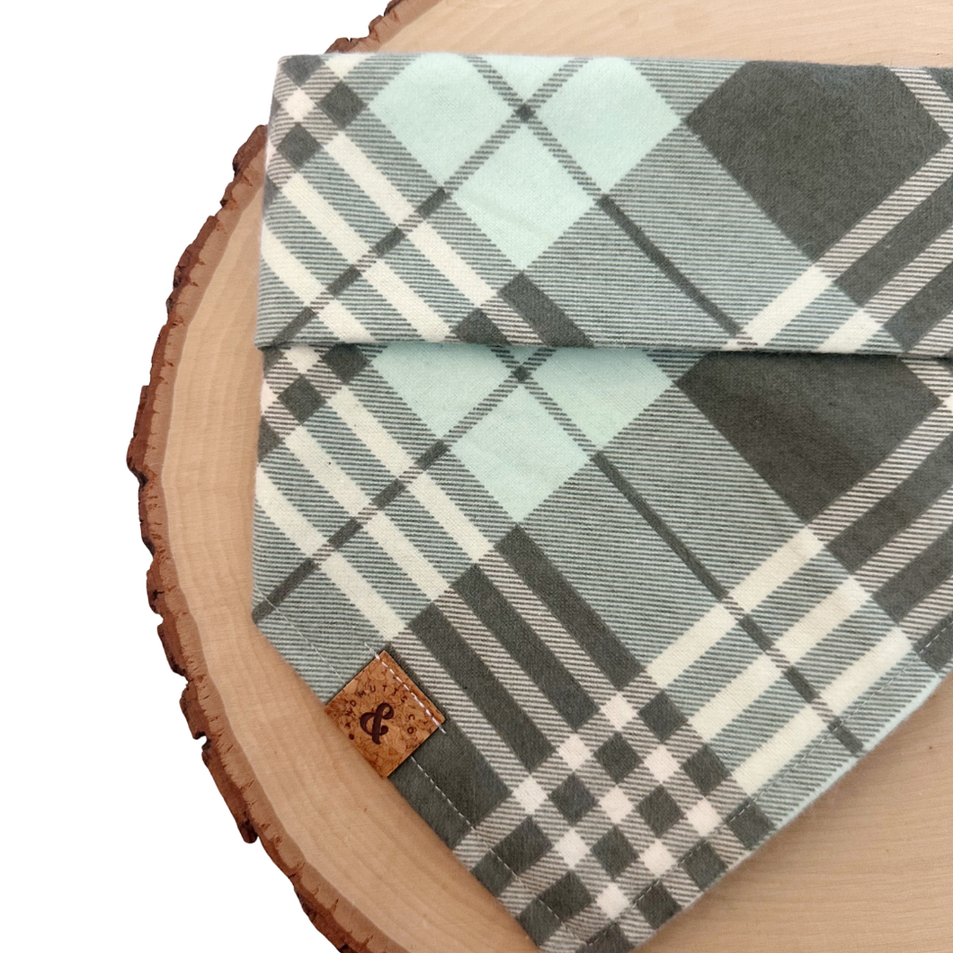 forest fog flannel dog bandana