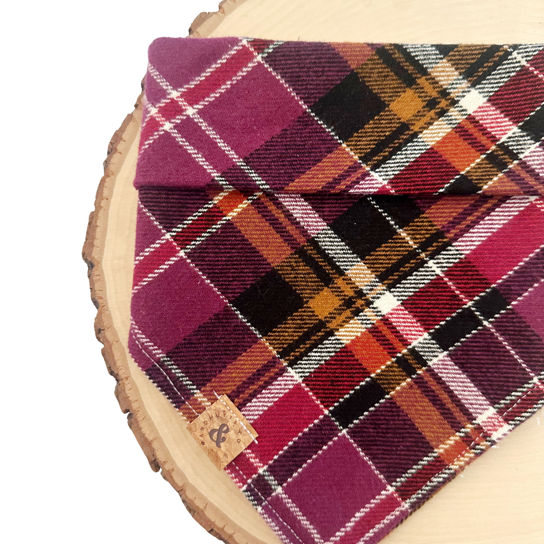 LAST CHANCE! cranberry sugar flannel dog bandana