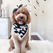 Load image into Gallery viewer, friendly ghosts dog bandana (glow in the dark!)

