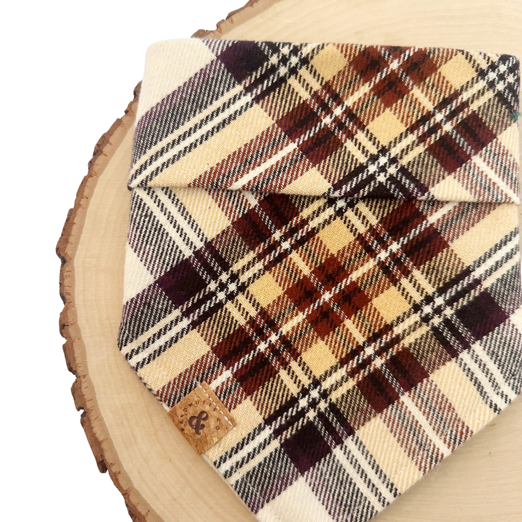 shaken expresso flannel dog bandana