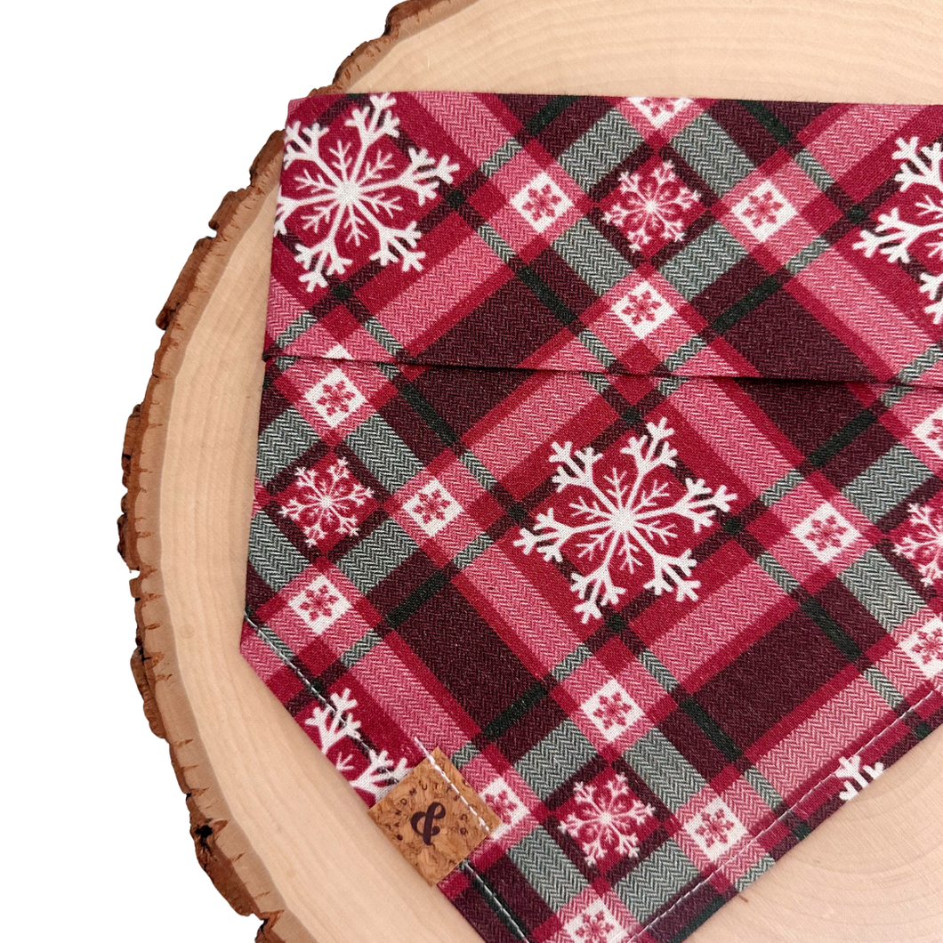 snowflake wishes dog bandana