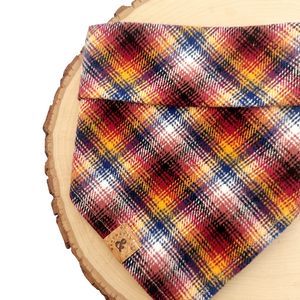 apple harvest flannel dog bandana