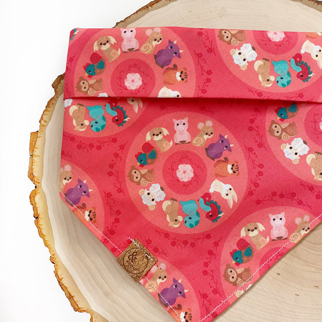 LNY lucky zodiac dog bandana