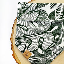 Load image into Gallery viewer, monstera mash dog bandana
