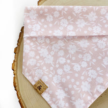 Load image into Gallery viewer, pink gardenia dog bandana
